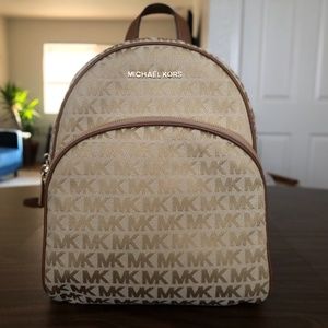 Michael Kors Abbey Signature Jacquard Backpack